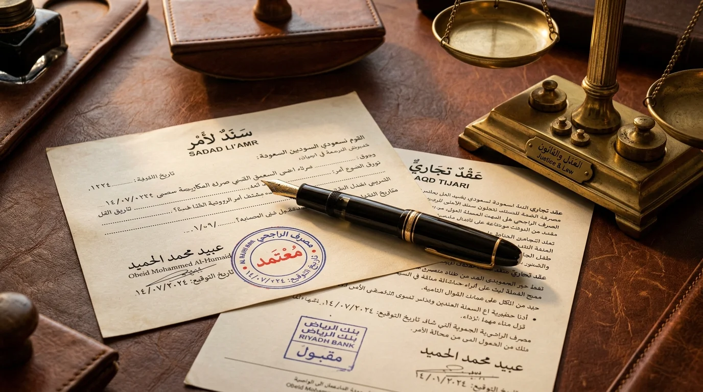 الفرق الجوهري بين السند لأمر والشيك والكمبيالة في النظام السعودي